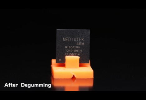 Применение и преимущества УФ-лазера RFH-D9-355-5W для удаления клея с чипов.