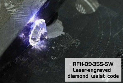  Precise Diamond Girdle Inscription with RFH D9‑355‑5W UV Laser