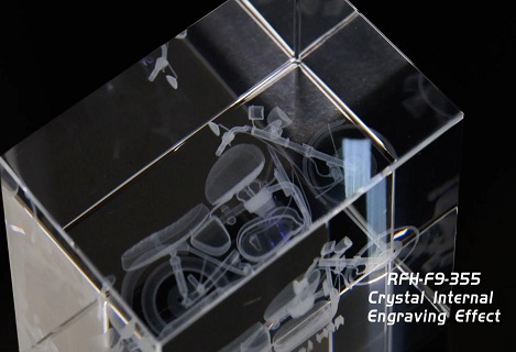 Гравировка лазером RFH F9 UV для внутренней отделки хрусталя. Оживите каждый кристалл с помощью точной и холодной обработки.